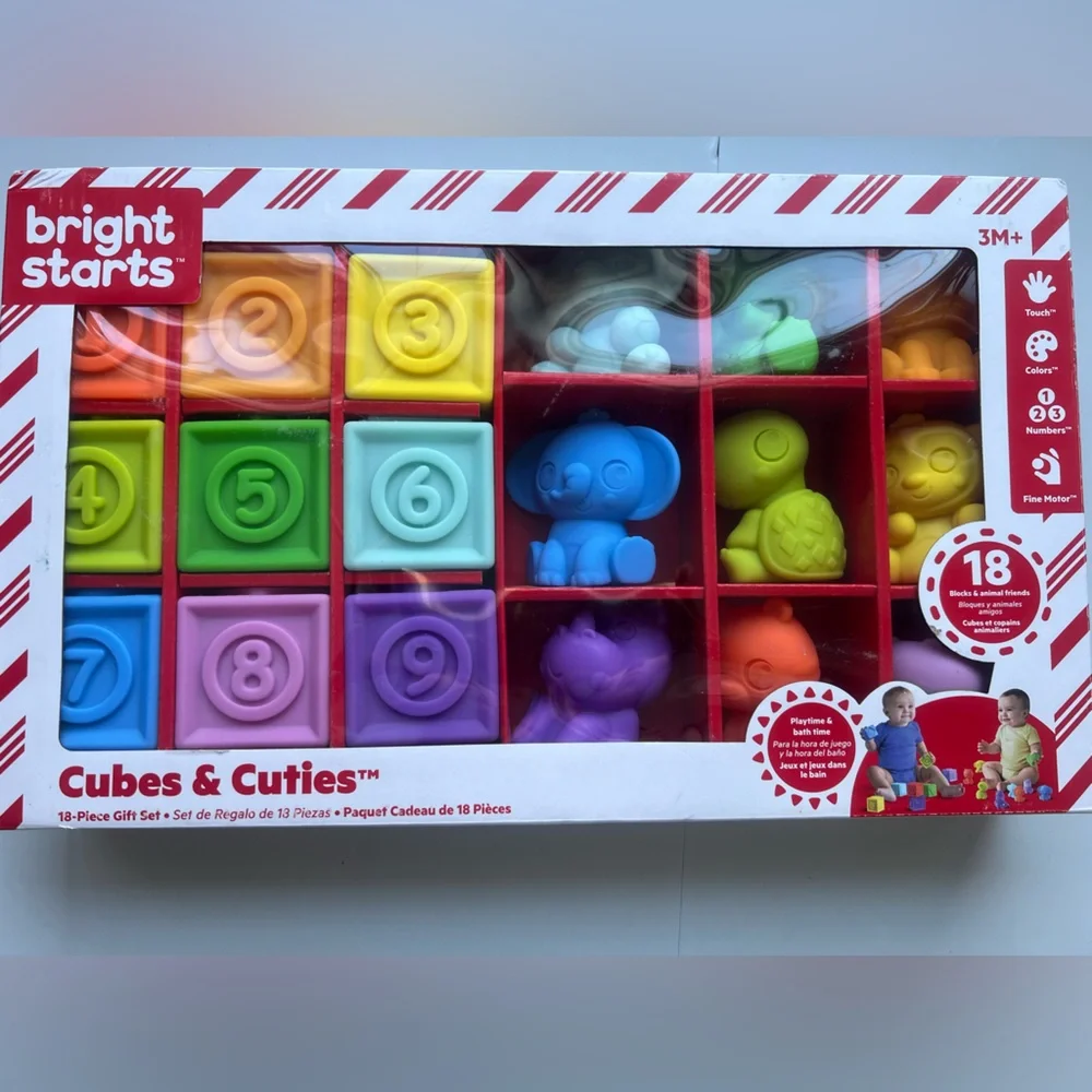 Bright Starts Block and Buddies Holiday Baby Toy Gift Set - 18pc